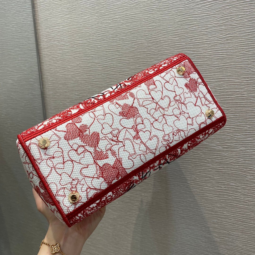 Christian Dior Medium Lady D-Lite Bag 24cm Red