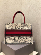 Christian Dior Red Mini Book Tote 36cm