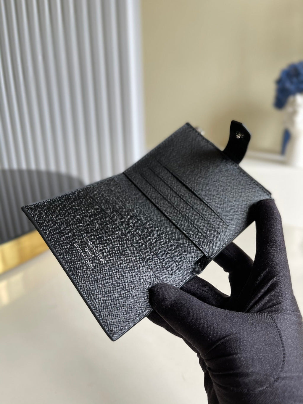 Louis Vuitton Monogram Empreinte Wallet 11cm Black