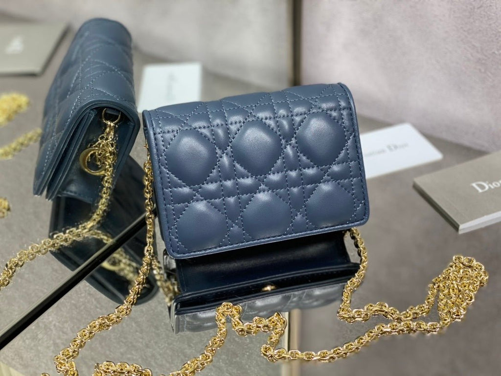 Christian Dior Blue Crossbody Bag 14cm