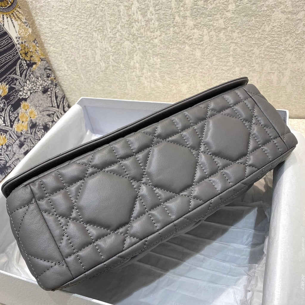 Christian Dior Large Caro Bag 28cm Dark Grey
