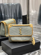 Saint Laurent Niki Medium Chain Bag In Canvas For Women 28cm YSL