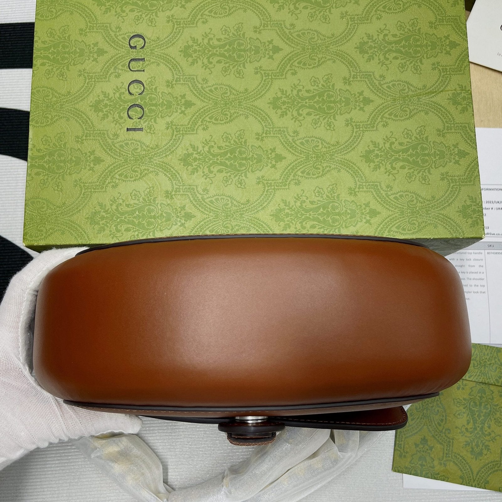 Gucci Aria Shoulder Bag Brown For Women, Women’s Bags 10.2in/25cm GG