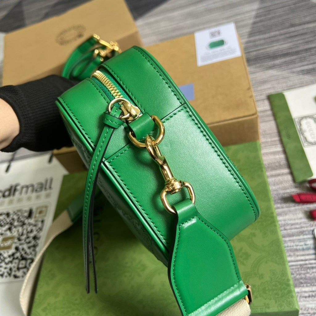 Gucci Matelasse Shoulder Bag Green For Women, Women’s Bags 8.5in/22cm