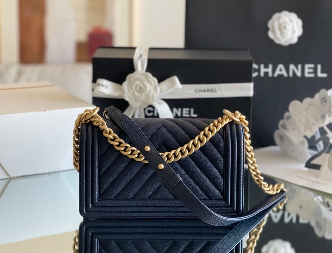 Chanel Medium Classic Flapbag 25cm Dark Blue