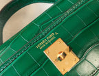 Hermes Mini Kelly 19 Green Crocodile Bag For Women, Women’s Handbags, Shoulder Bags 7.5in/19cm