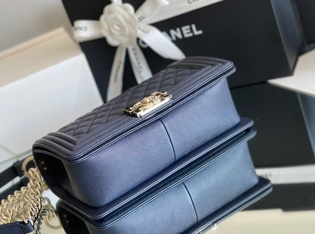 Chanel Medium Classic Flapbag 25cm Dark Blue