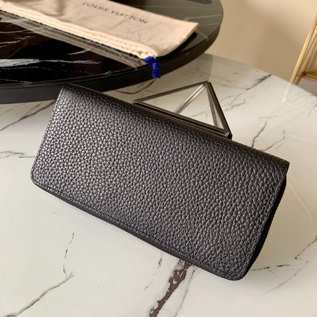 Louis Vuitton Taurillon Clutch Wallet 20cm Black