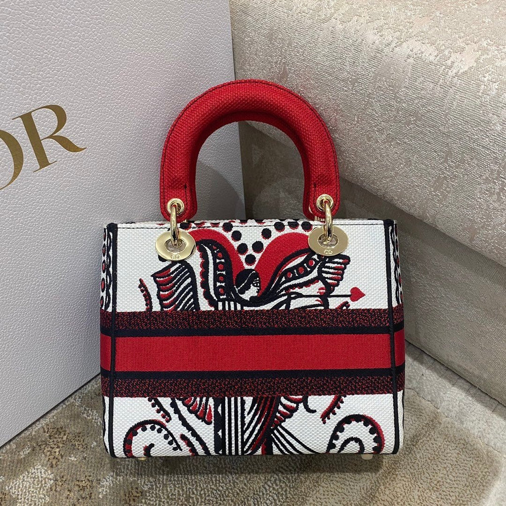 Christian Dior Medium Lady D-Lite Bag 24cm Red
