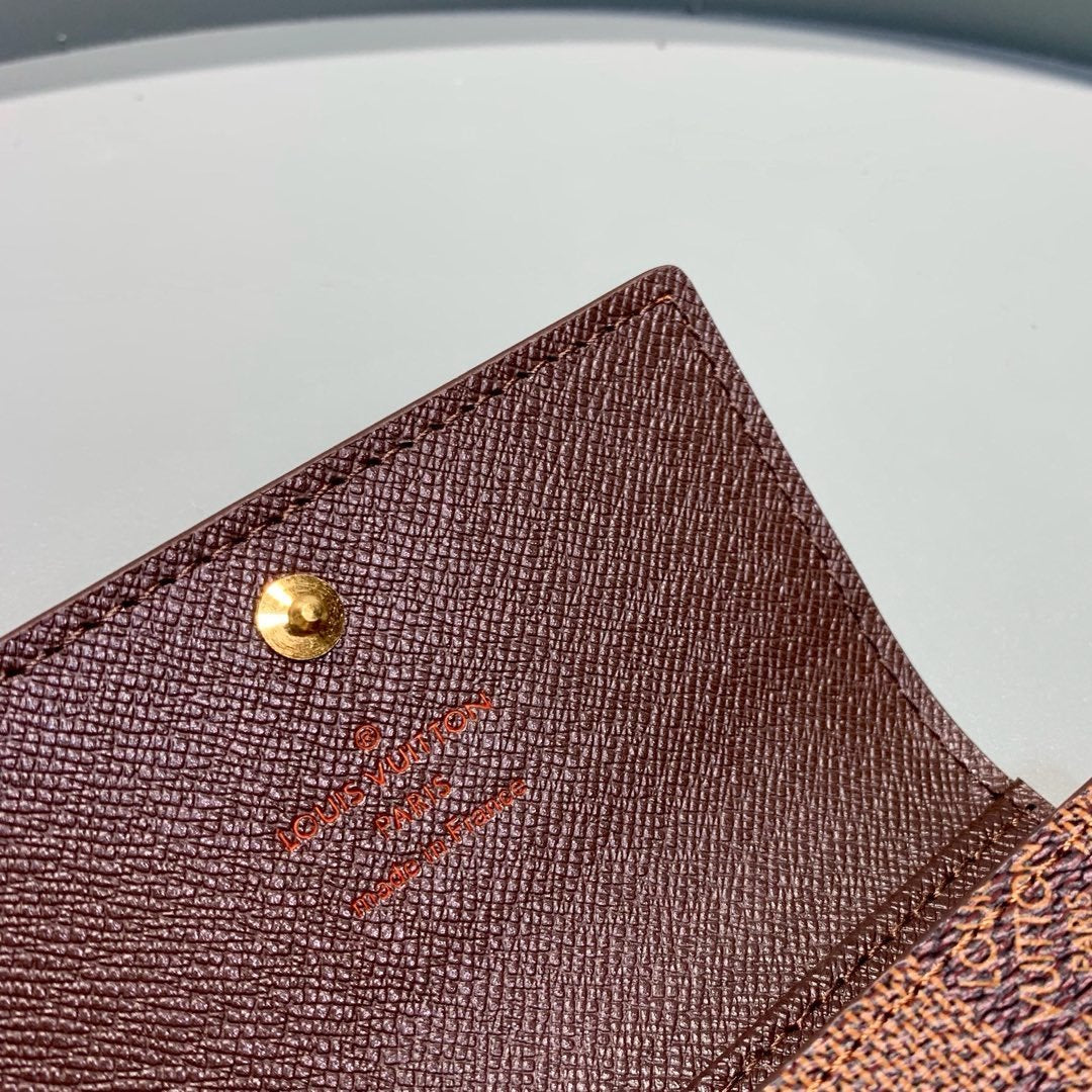 Louis Vuitton Damier Wallet 10cm Brown