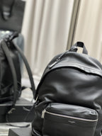 Saint Laurent City Backpack In Unisex 35cm Black