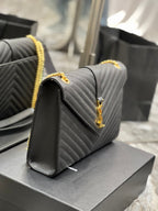 Saint Laurent College Large Chain Bag 32cm Black