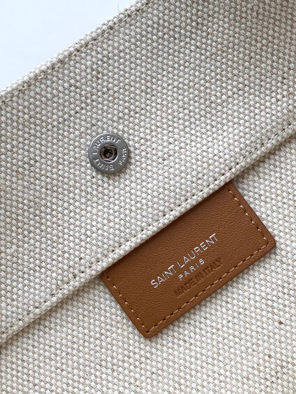 Saint Laurent Rive Gauche Bucket Bag With Brown Strap 20cm