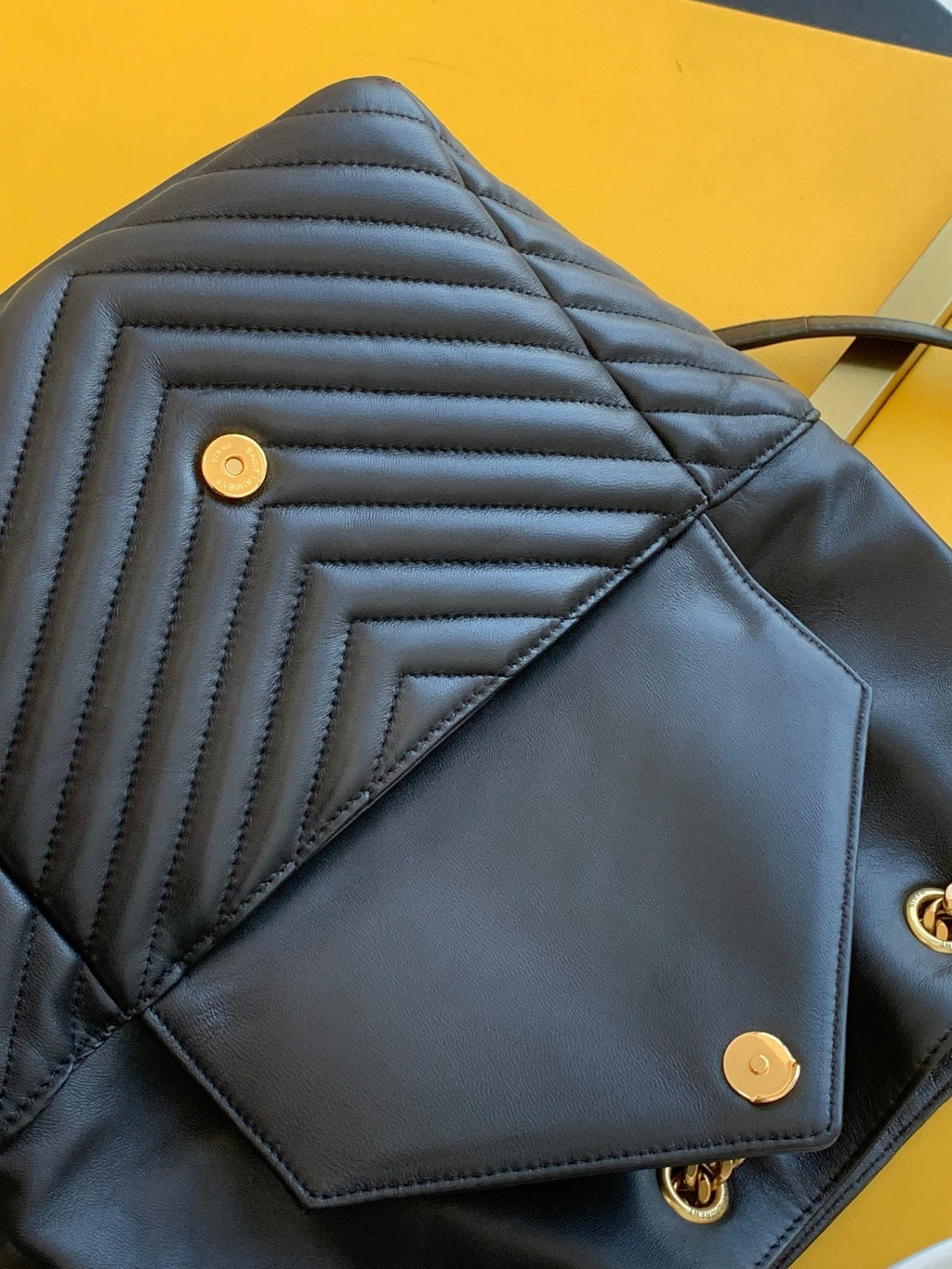 Saint Laurent Joe Backpack With Gold Hardware 22cm