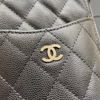 CO-CO Chanel Phone Wallet & Card Holder With Silver Hardware 20cm