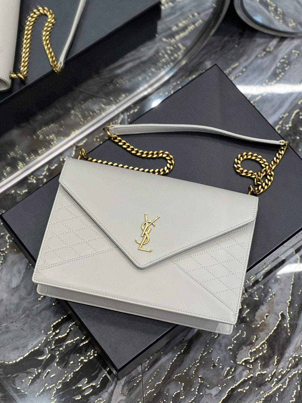Saint Laurent Gaby Chain Bag With Gold Hardware 26cm