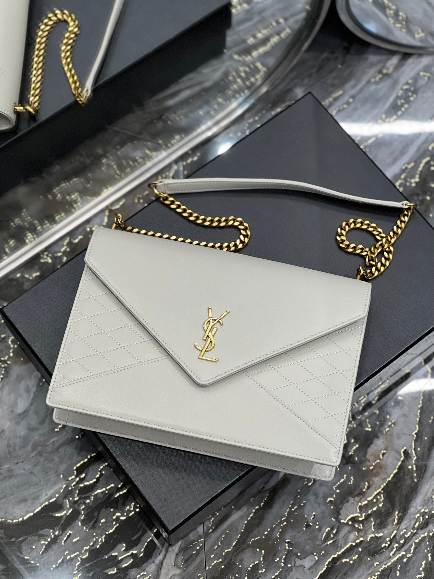Saint Laurent Gaby Chain Bag With Gold Hardware 26cm