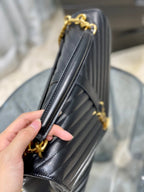 Saint Laurent College Large Chain Bag With Gold Hardware 32cm