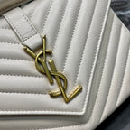 Saint Laurent College Medium Chain Bag With Gold Hardware 24cm