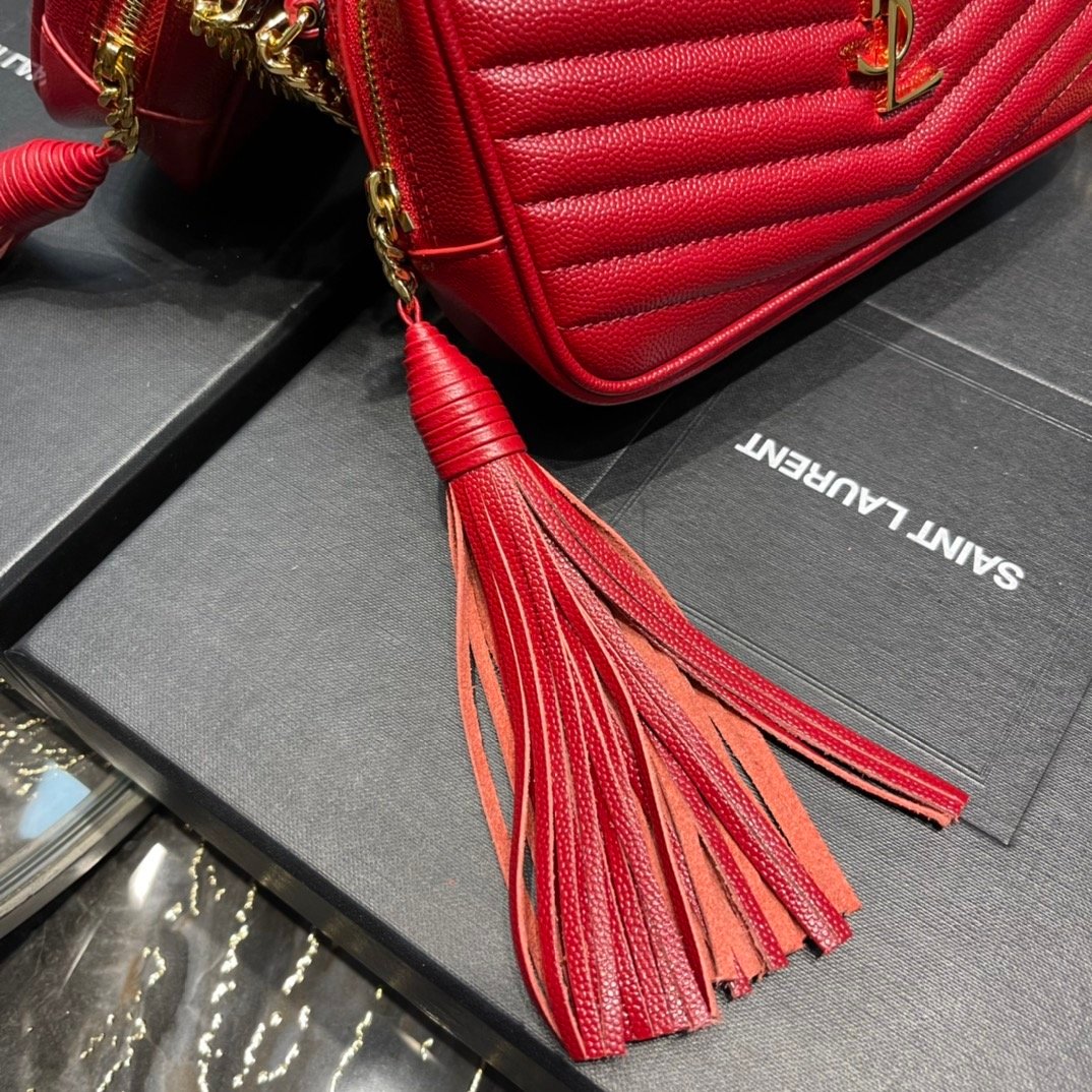 Saint Laurent Lou Mini Bag With Gold Hardware 18cm