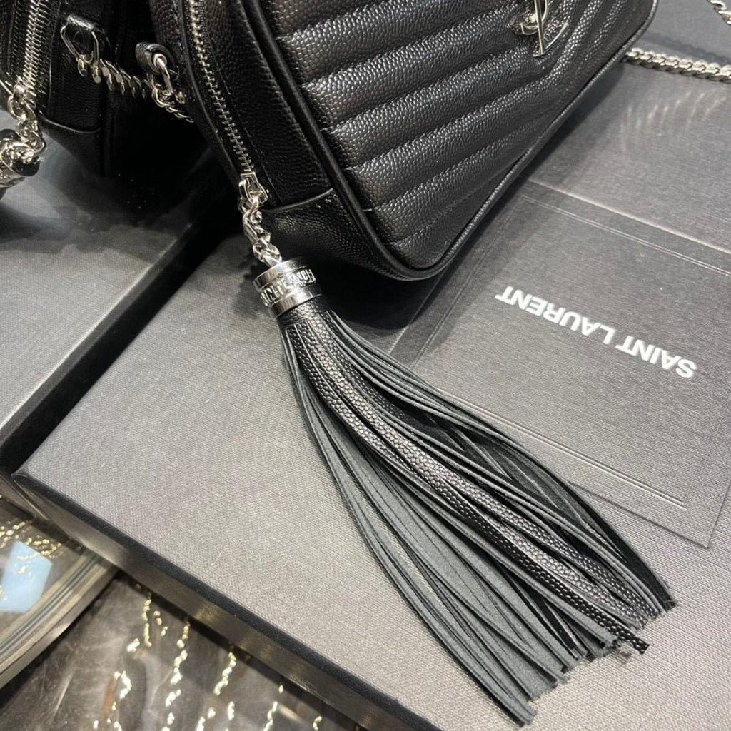 Saint Laurent Lou Mini Bag With Silver Hardware 18cm