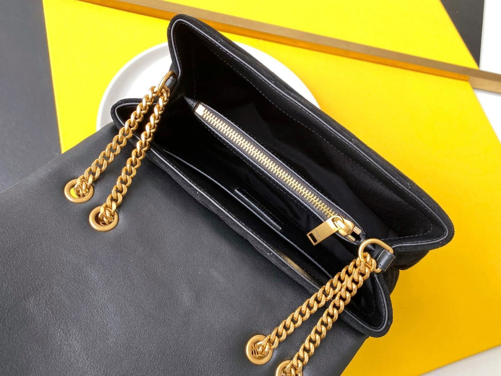 Saint Laurent Loulou Small Chain Bag With Gold Hardware 25cm