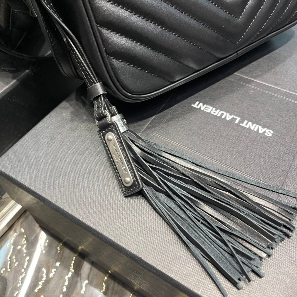 Saint Laurent Lou Camera Bag With Silver Hardware 23cm