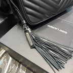 Saint Laurent Lou Camera Bag With Silver Hardware 23cm