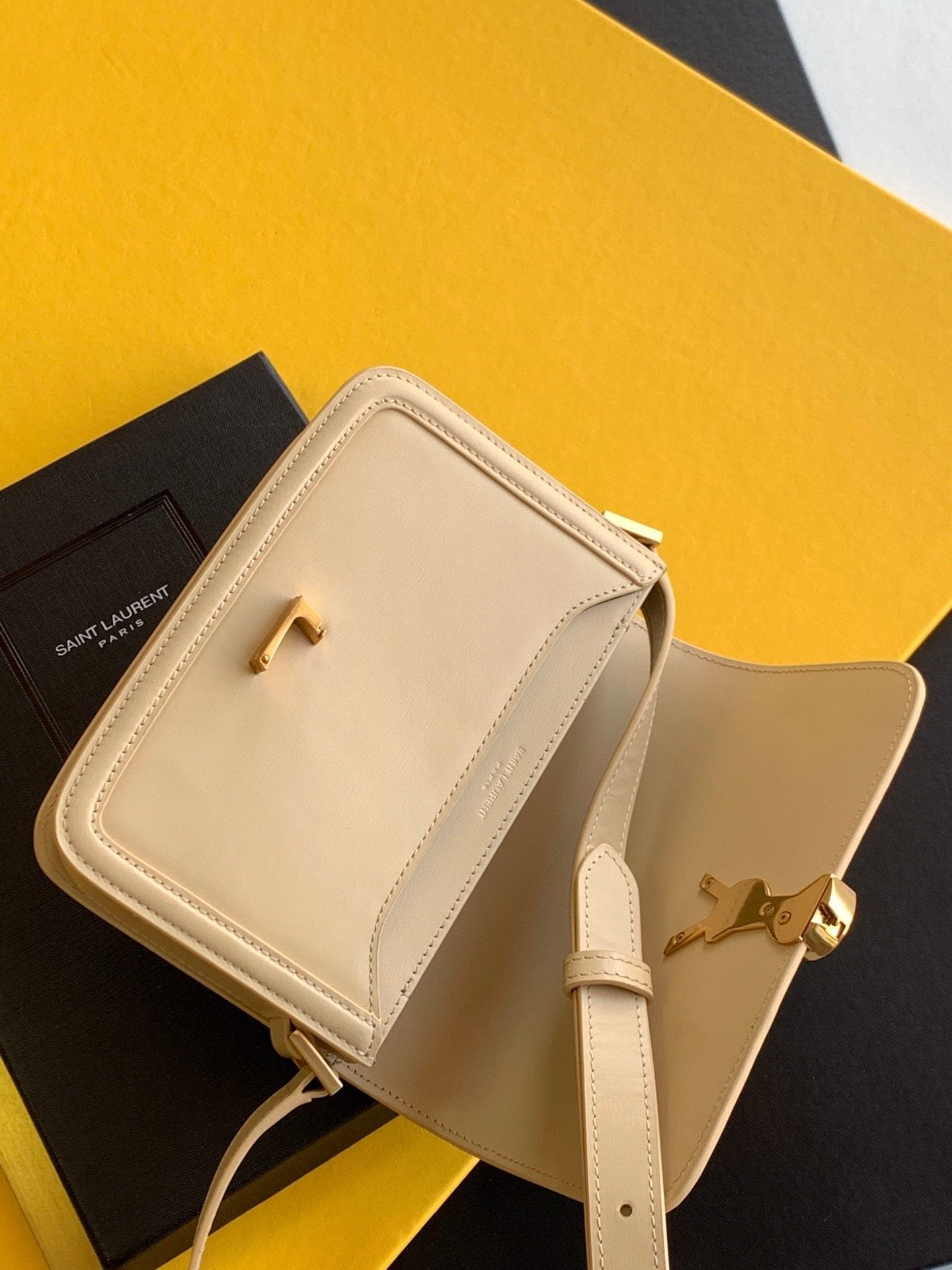 Saint Laurent Solferino Small Satchel With Gold Hardware 19cm