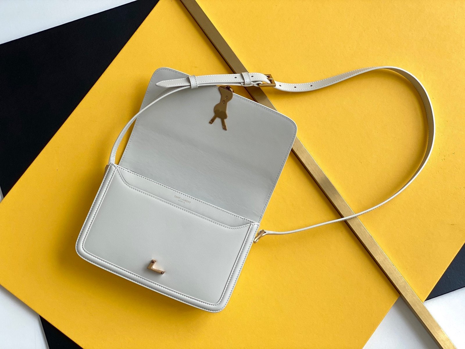 Saint Laurent Solferino Medium Satchel With Gold Hardware 23cm