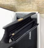 CO-CO Chanel Long Flap Wallet With Gold Hardware 20cm