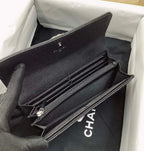 CO-CO Chanel Long Flap Wallet With Silver Hardware 20cm