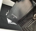 CO-CO Chanel Flap Card Holder With Silver Hardware 11cm