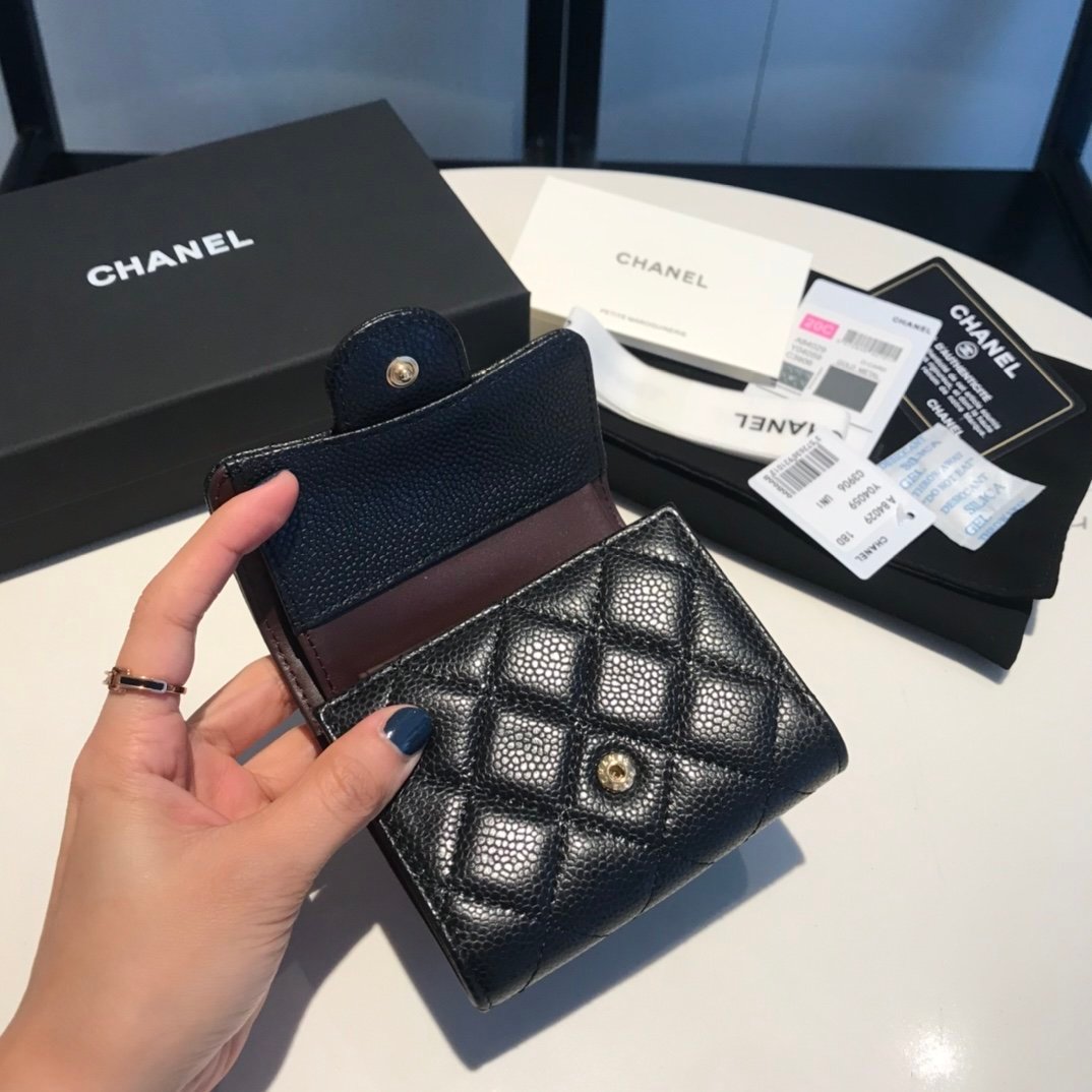 CO-CO Chanel Card Wallet With Gold Hardware 11cm