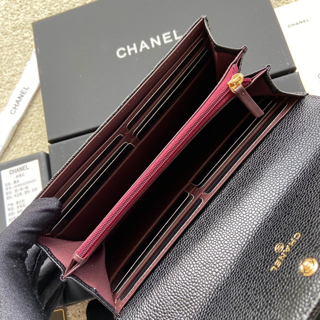 CO-CO Chanel Long Flap Wallet 19cm