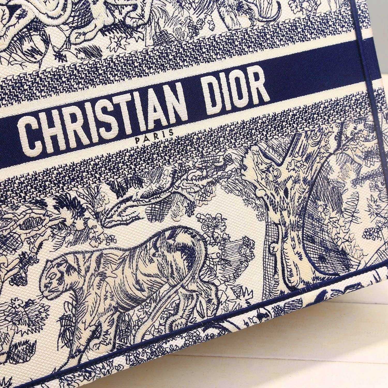 Christian Dior Blue Handle Bag 42cm