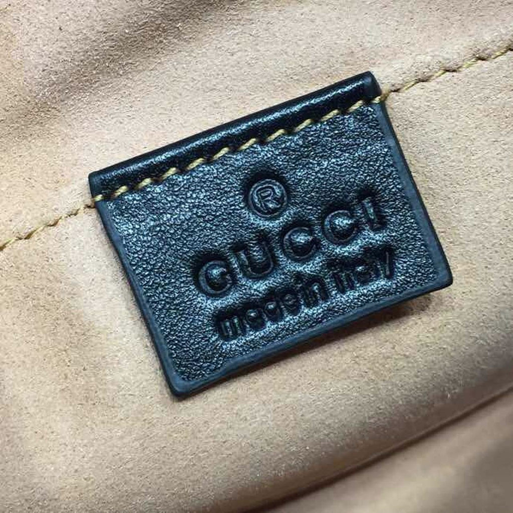 Gucci GG Marmont Matelassé Mini Bag Black Matelassé Chevron For Women 7in/18cm
