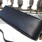Marmont Small Camera Case Shoulder Bag 24cm ?447632 Matelass? Chevron Leather Spring/Summer Collection, Black