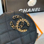 Chanel Round Bag Crossbody 12cm Black