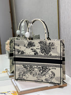 Christina Dior Book Tote Bag 41 cm Black/Beige