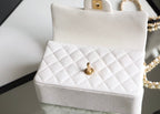 Chanel Flapbag With Top Handle 20cm White