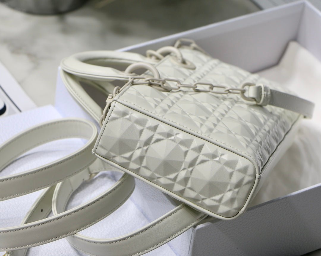 Christian Dior Lady D-Joy Bag 26cm White