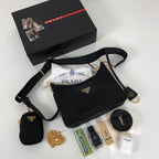 Prada Re-Edition 2005 Re-Nylon Bag Black For Women, Women’s Bags 8.6in/22cm