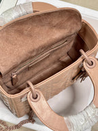 Christian Dior Lady Dior Bag 17cm Brown