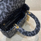 Christian Dior Medium Lady D-Lite Bag 24cm Leopard
