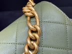Chanel Co Co Cross Body Bag 24cm Green