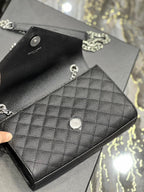 Saint Laurent Small Bag In Mix Matelasse 21cm Black