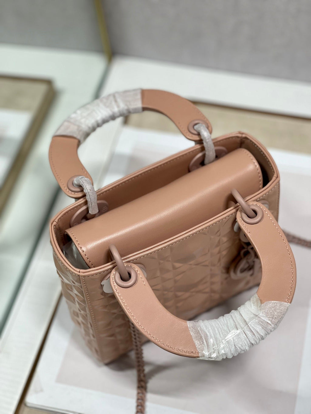 Christian Dior Lady Dior Bag 17cm Brown