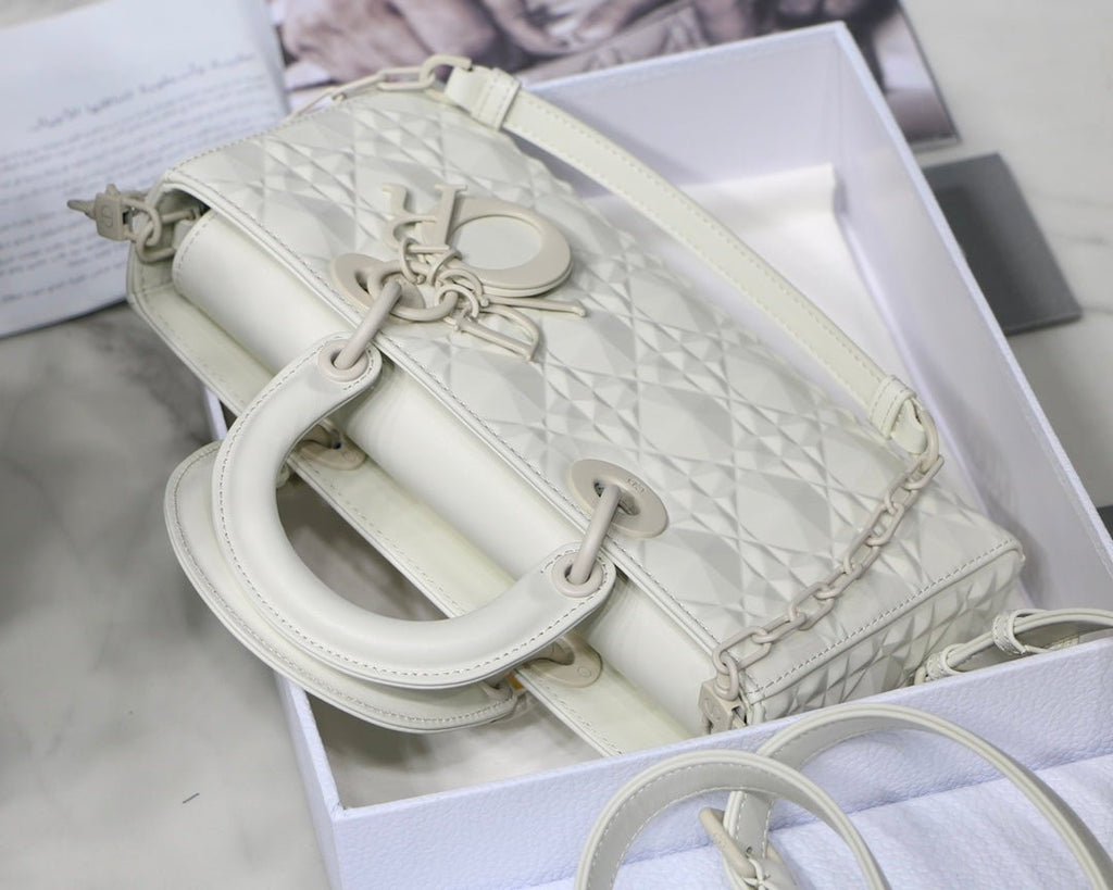 Christian Dior Lady D-Joy Bag 26cm White