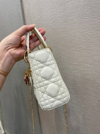 Christian Dior White Handle Bag 17cm